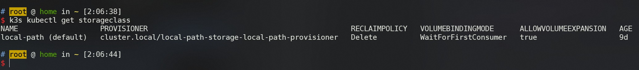get storage class